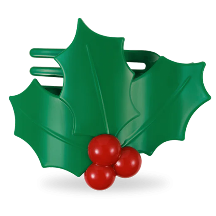 TELETIES: HOLLY LEAVES FLAT HAIR CLIP