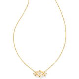 Kendra Scott: Gold Crystal Lindy Rae Pendant Necklace