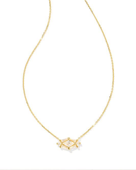 Kendra Scott: Gold Crystal Lindy Rae Pendant Necklace