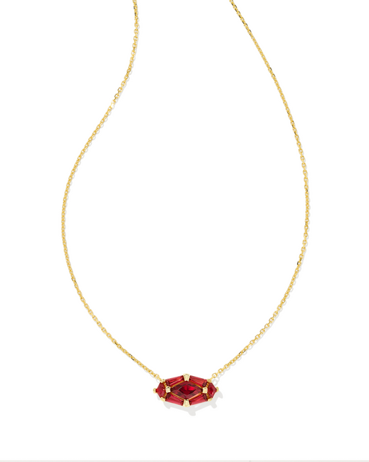 Kendra Scott: Red Crystal Lindy Rae Pendant Necklace