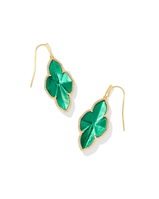 Kendra Scott: Green Illusion Abbie Pave Frame Drop Earring