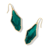 Kendra Scott: Dark Green Mother of Pearl Evelyn Drop Earring