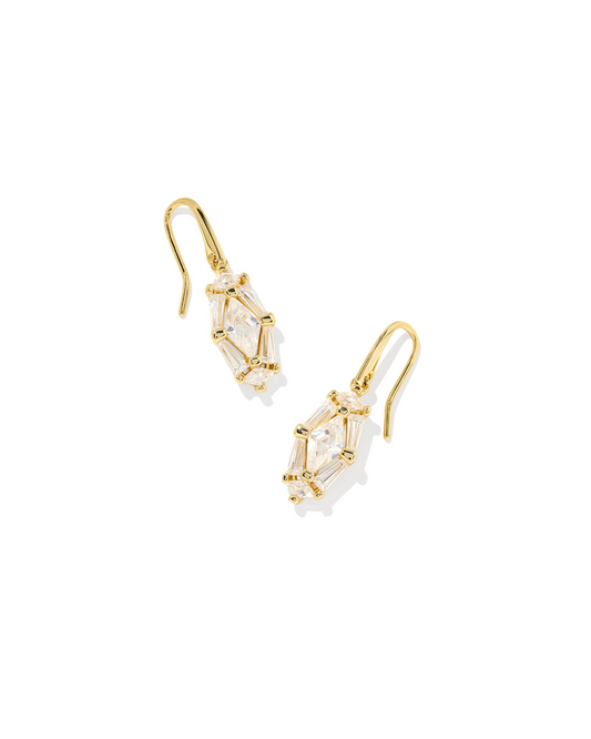 Kendra Scott: Gold Crystal Lindy Rae Drop Earring