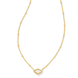 Kendra Scott: Gold Ivory Mini Abbie Satellite Pendant Necklace