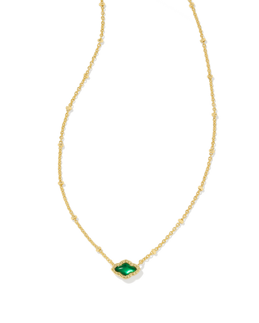 Kendra Scott: Green Illusion Mini Abbie Satellite Pendant Necklace