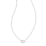 Kendra Scott: Rhodium Ivory Mini Abbie Satellite Pendant Necklace