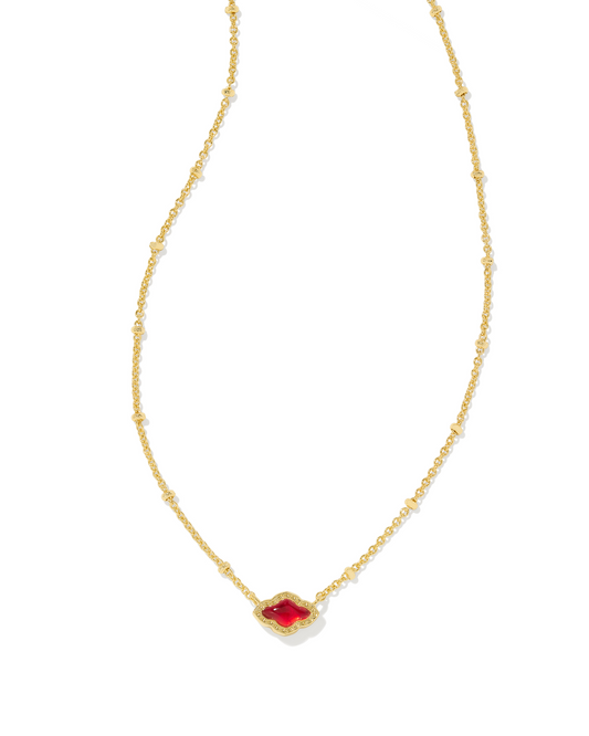 Kendra Scott: Cranberry Illusion Mini Abbie Satellite Pendant Necklace