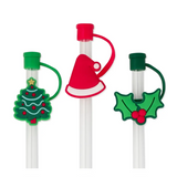 STRAW TOPPER SET: CHRISTMAS TREES