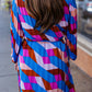 GEOMETRIC PLEATED MINI DRESS