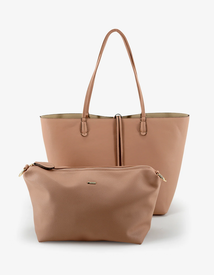 DEPARTURE TOTE: BALLET PINK & CREAM