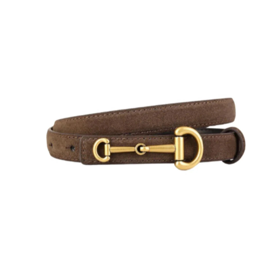 BROWN SUEDE DRESSAGE BELT