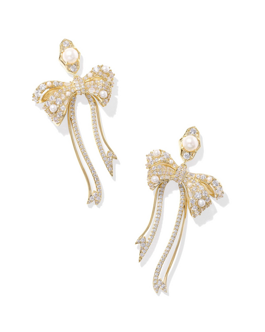 Kendra Scott: Gold Krista Bow Statement Earring