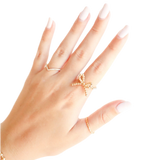 GOLD BOW RING