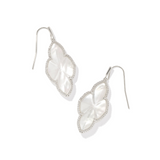 Kendra Scott: Rhodium Ivory Abbie Pave Frame Drop Earring