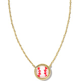 KENDRA SCOTT: BASEBALL PENDANT GOLD