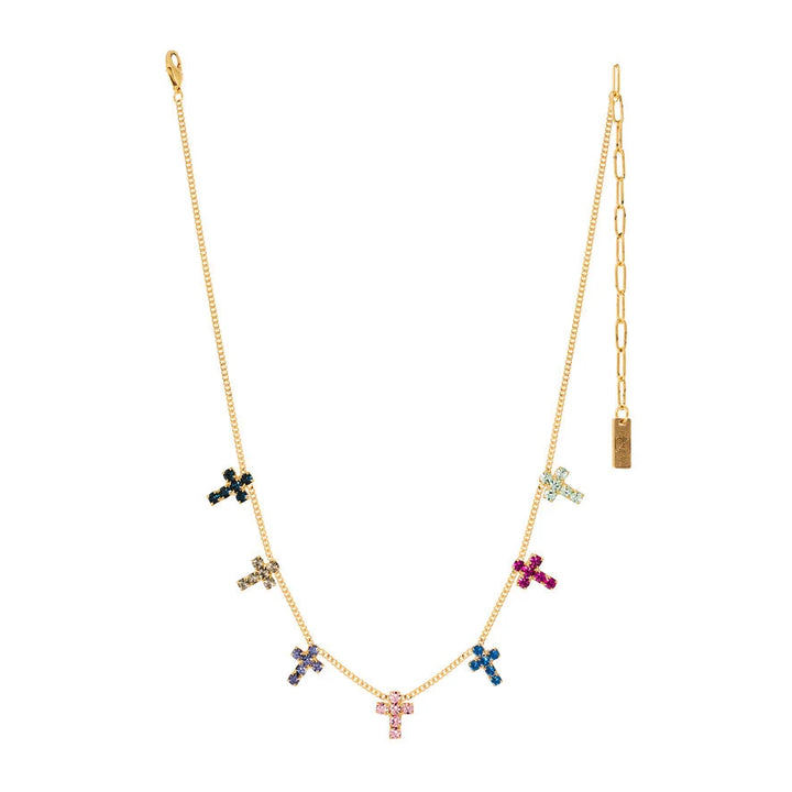 TOVA: MULTI CROSS NECKLACE - BERRY FAIRY