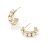 Kendra Scott: Gold Pearl Krista Huggie