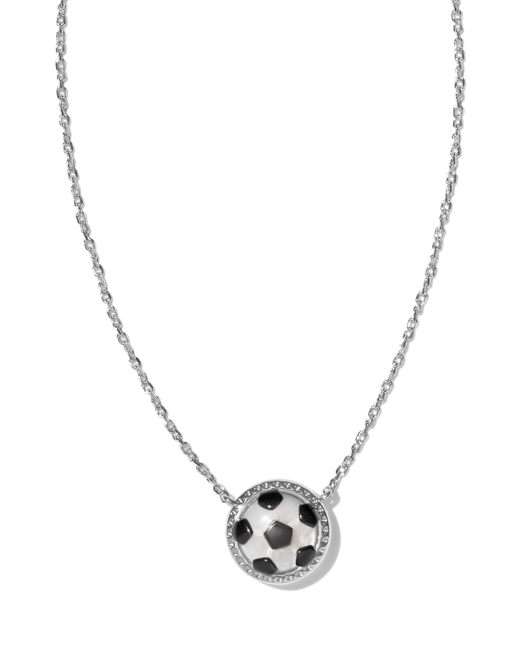KENDRA SCOTT: SOCCER PENDANT RHODIUM