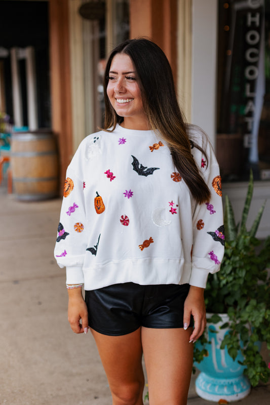 HALLOWEEN SEQUIN PULLOVER