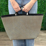 Checkered Black Tiffany Organizer Tote