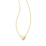 KENDRA SCOTT: FRAMED ARI HEART PENDANT GOLD