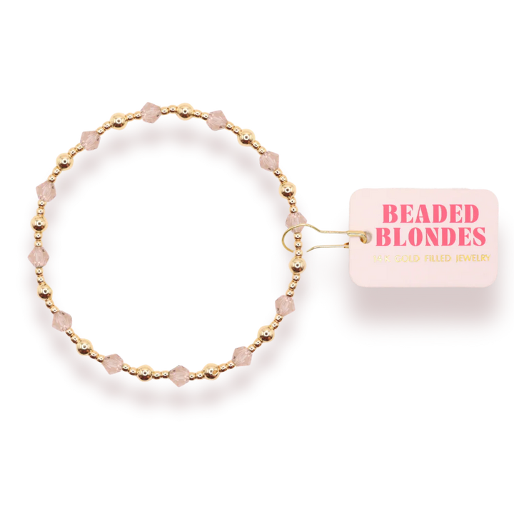 BEADED BLONDES: JUNE BRACELET- CHAMPAGNE