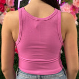 CROCUS HIGH NECK CHEVRON TANK