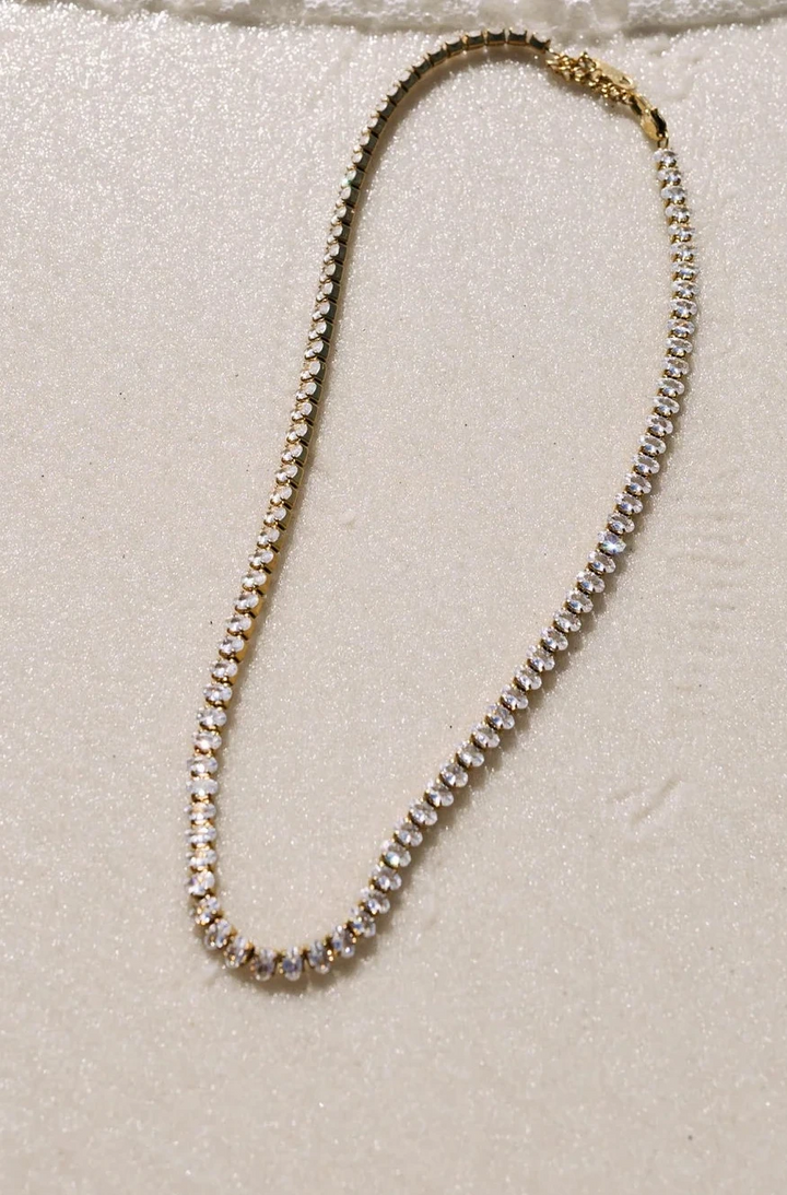 BELJOY: HENRIETTA OVAL TENNIS NECKLACE