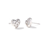 Kendra Scott: Rhodium Holland Heart Stud