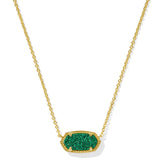 Kendra Scott: Emerald Drusy Elisa Pendant Necklace