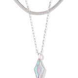 Kendra Scott: Rhodium Rock Crystal Dichroic Evelyn Multi Strand Necklace