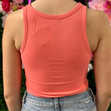 CAMELLIA HIGH NECK CHEVRON TANK