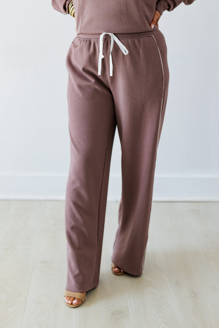 THREAD & SUPPLY: CONSTANCE PANT- EGGPLANT/IVORY