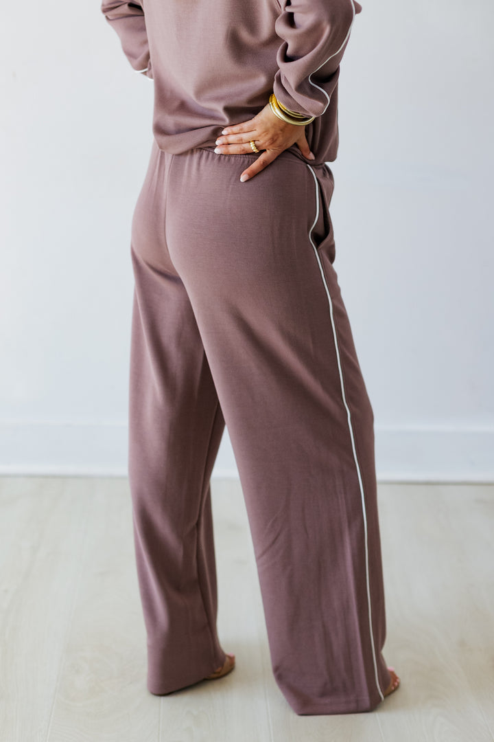 THREAD & SUPPLY: CONSTANCE PANT- EGGPLANT/IVORY