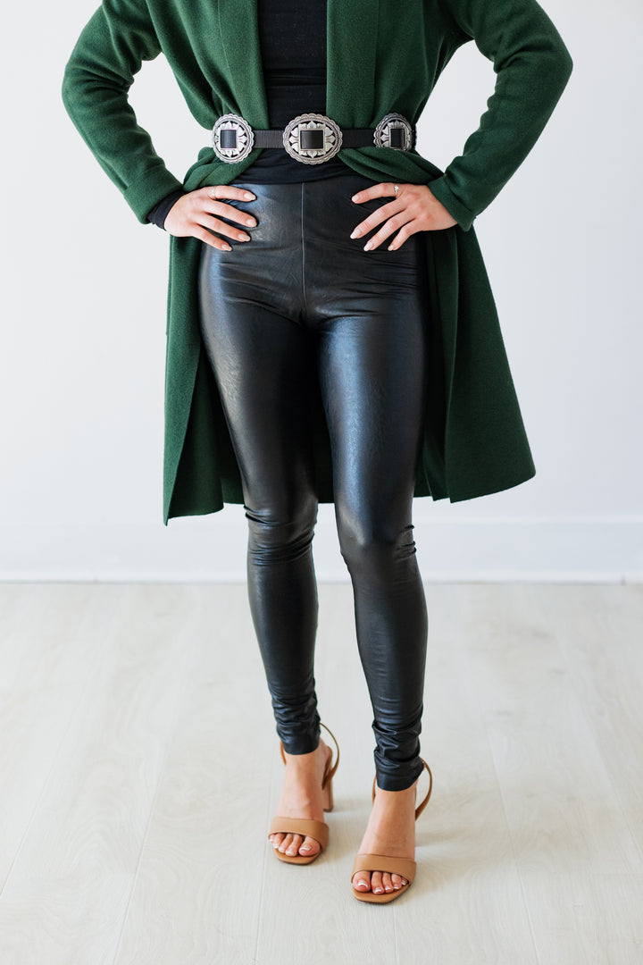 COMMANDO :BLACK FAUX LEATHER LEGGING