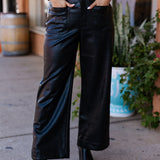 Luxe Leather Wide Leg Pant