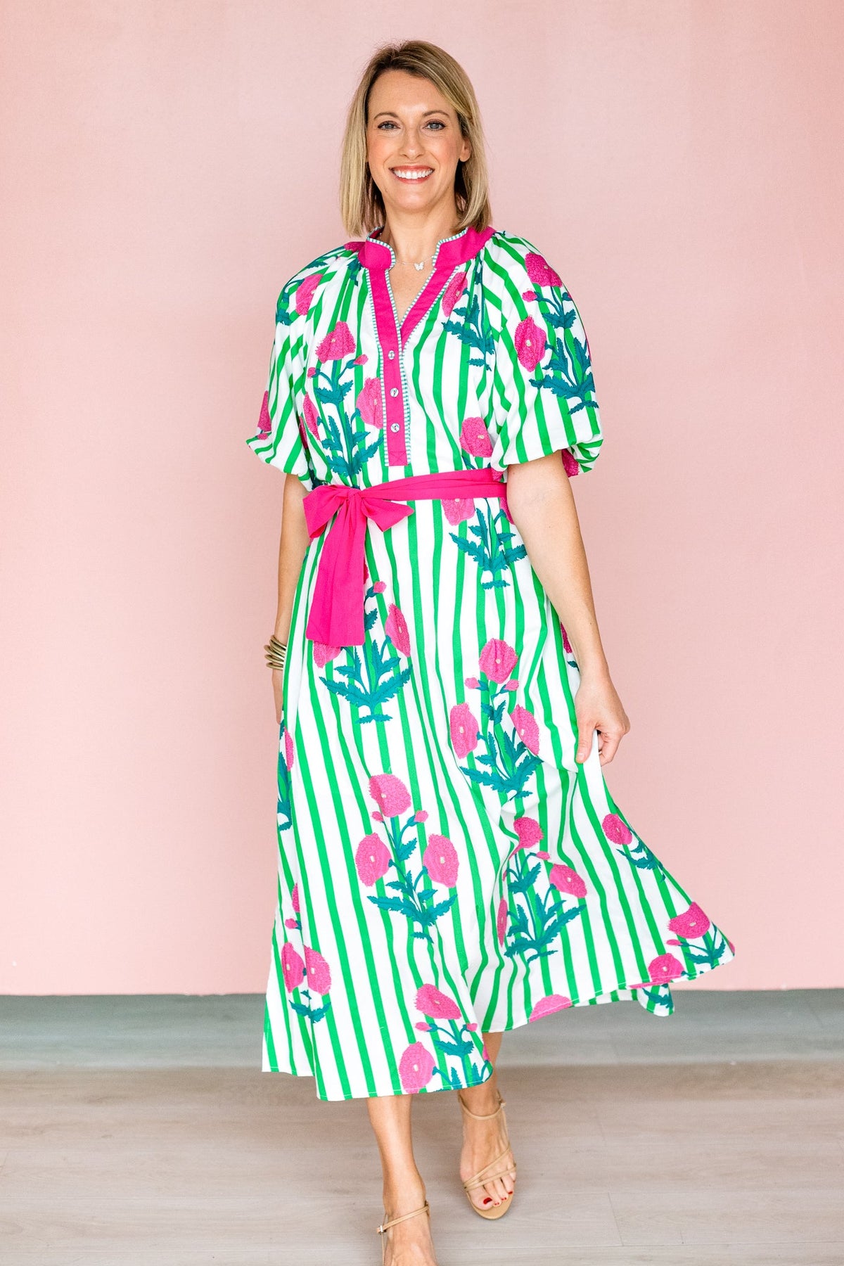 pink and green midi dress Buy Pink & Green Fruit Print Tie Waist 100% Cotton Midi Shirt Dress from Next USA