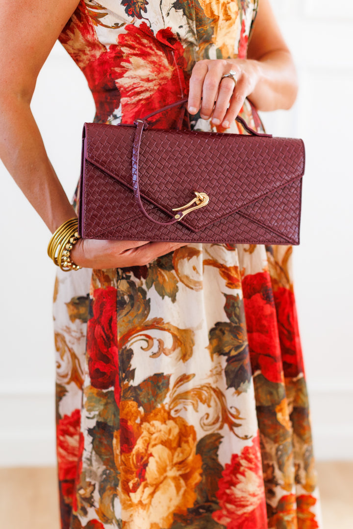 KHALEESI CLUTCH - BURGUNDY