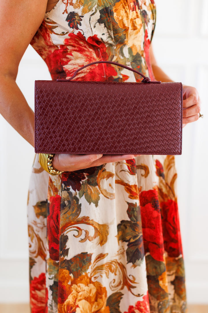 KHALEESI CLUTCH - BURGUNDY