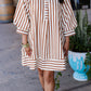 Around Town Stripe Shirtdress