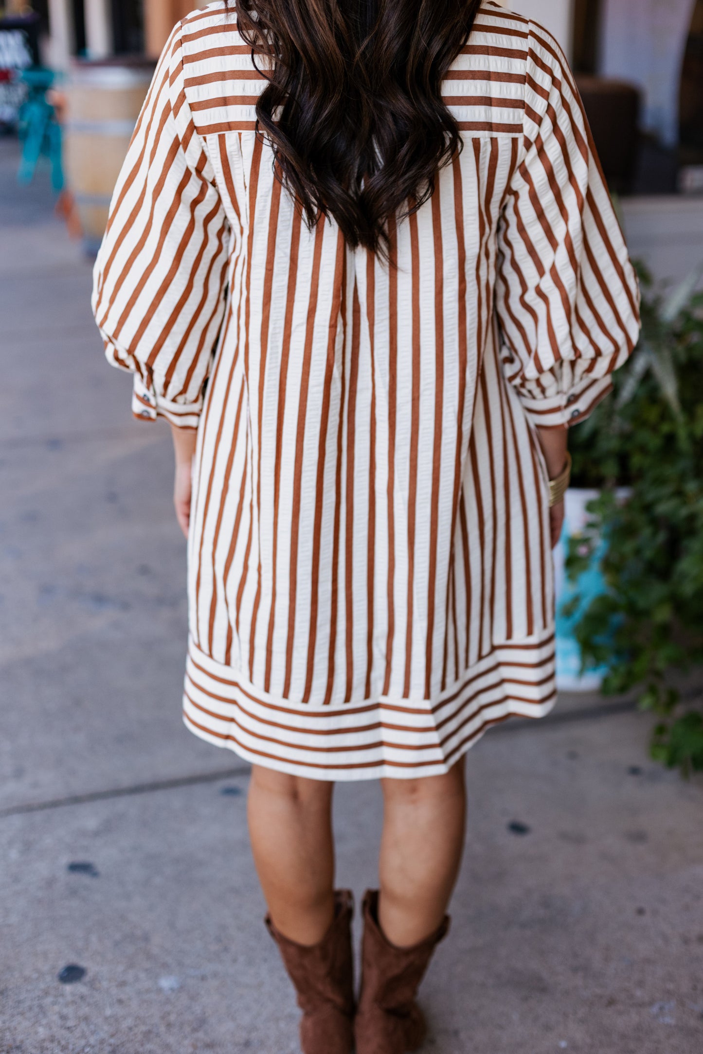 Around Town Stripe Shirtdress