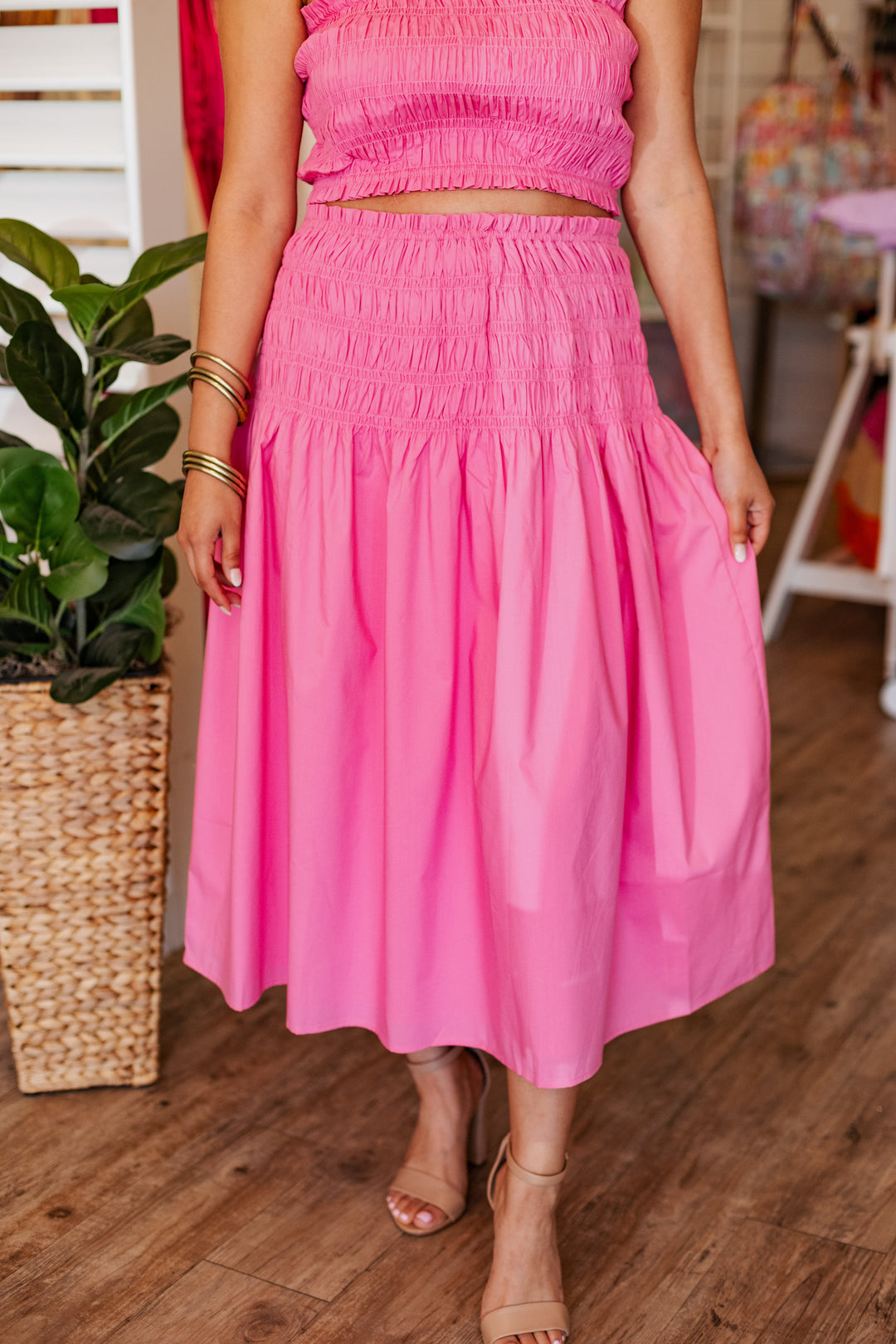 PETAL PINK SMOCKED SET