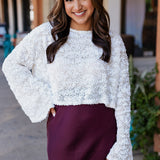 White Out Sequin Top