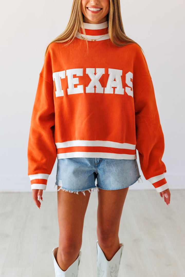 TEXAS MOCKNECK SWEATSHIRT