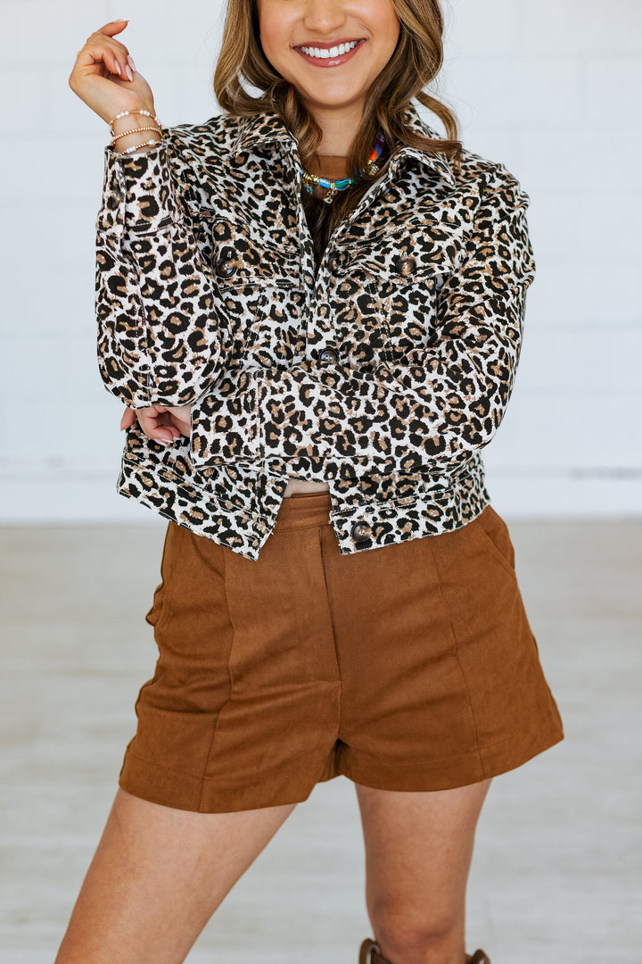 LILY LEOPARD DENIM JACKET