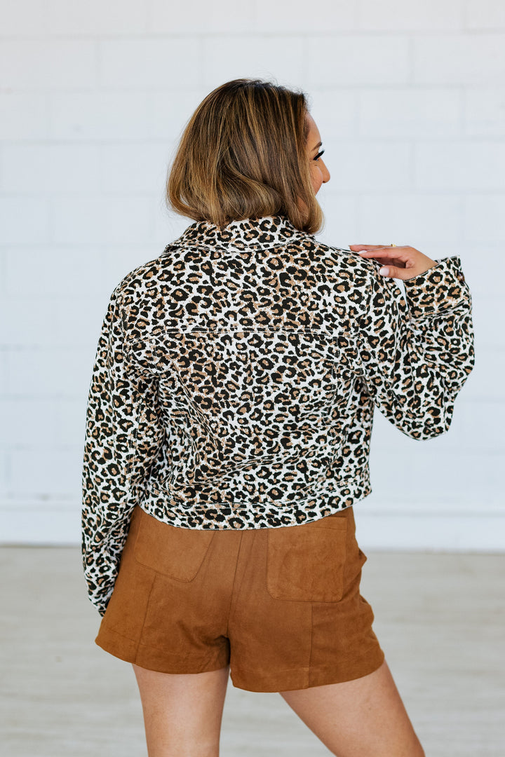LILY LEOPARD DENIM JACKET