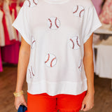 HOMERUN SEQUIN BASEBALL TEE