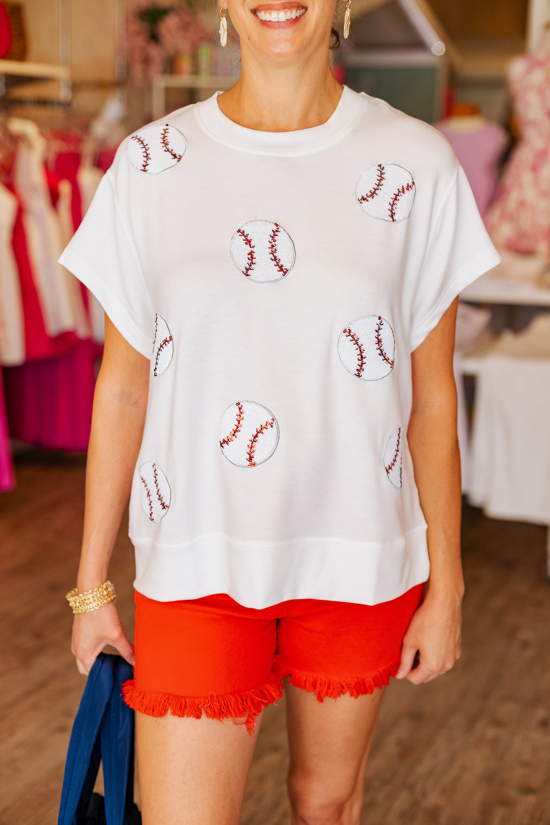 HOMERUN SEQUIN BASEBALL TEE