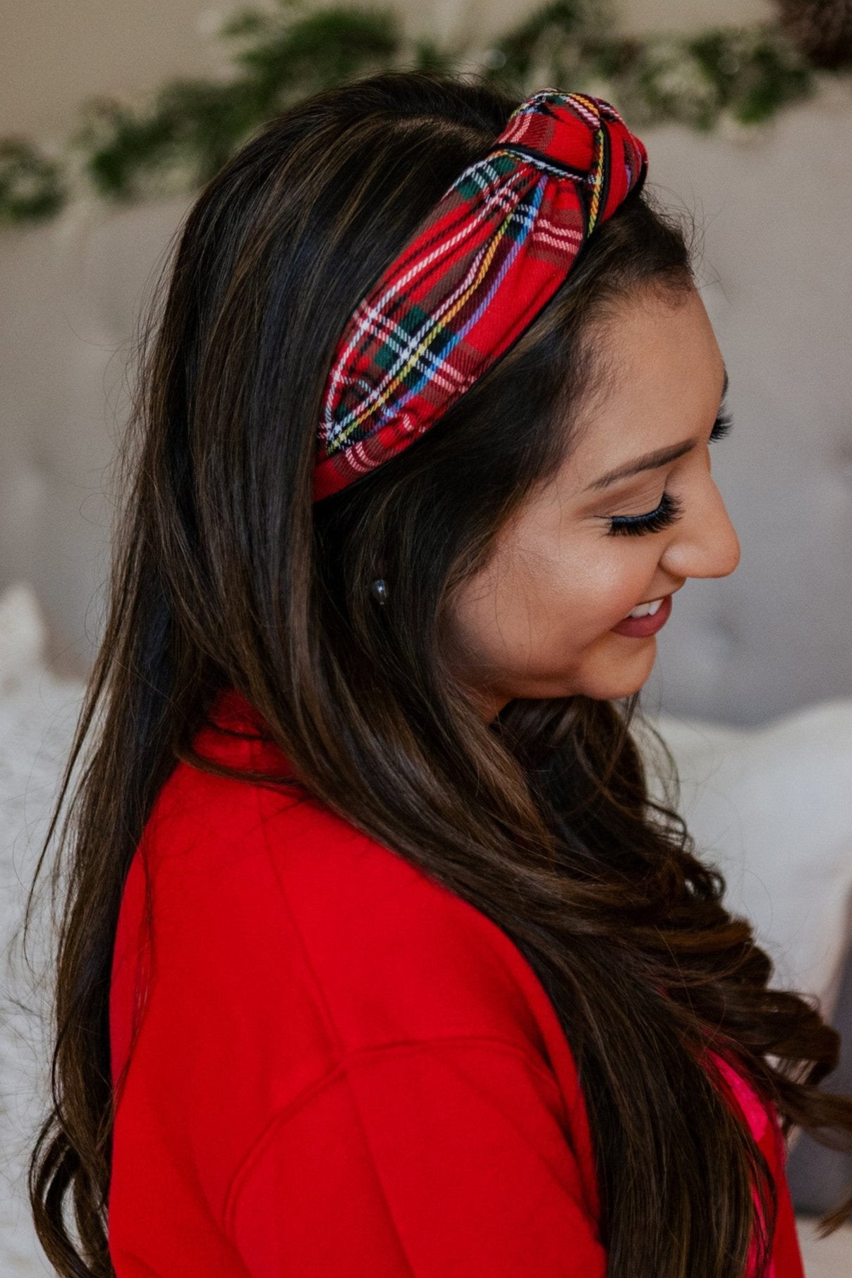 Tartan Topknot Headband