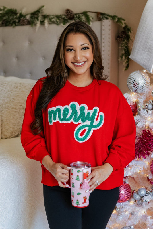 Merry Script Sweatshirt